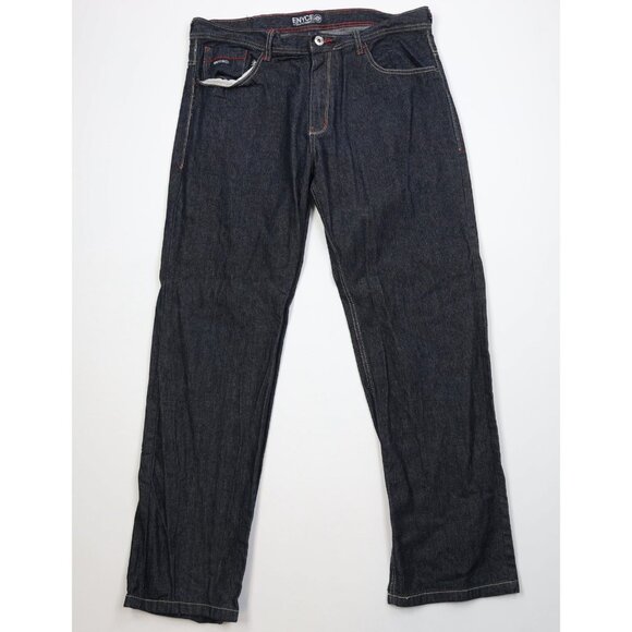 Vintage 90s Y2K Enyce Sean Combs Mens 38x34 Faded Baggy Wide Leg Denim Jeans
